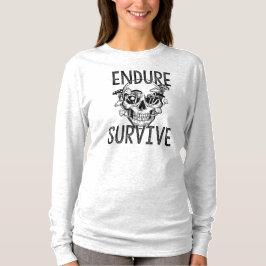 Endure and Survive Skull with Mushrooms  Tシャツ