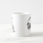 Enduroの狂人-バイクもしくは自転車に乗る人 コーヒーマグカップ (中央)