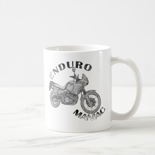 Enduroの狂人-バイクもしくは自転車に乗る人 コーヒーマグカップ (右)