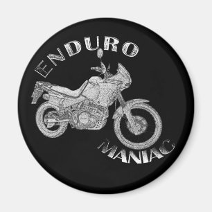 Enduroの狂人-バイクもしくは自転車に乗る人 マグネット