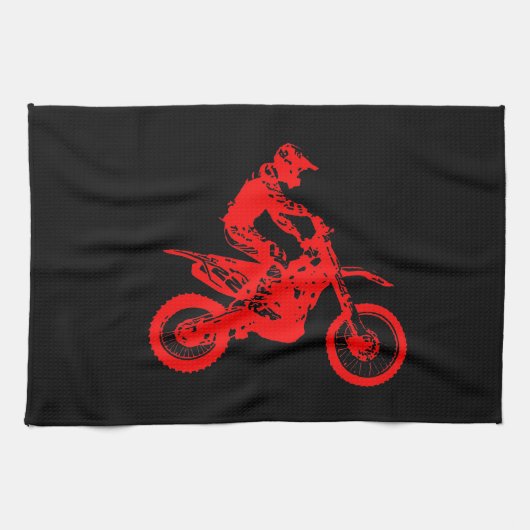 Enduro red キッチンタオル (横)