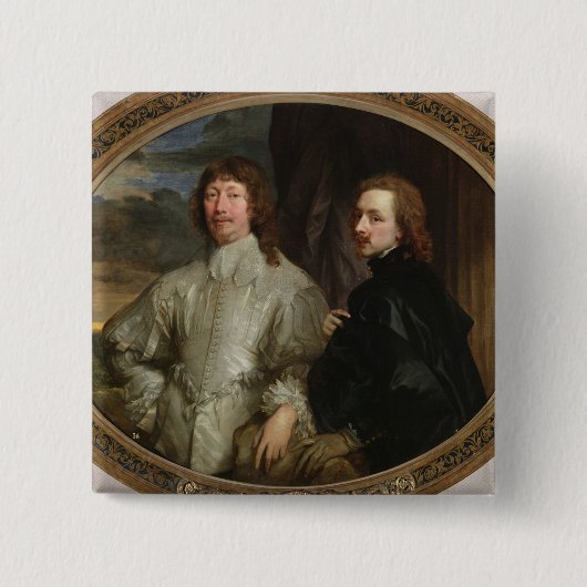 Endymion Porter (1587-1649年)および芸術家、c. 缶バッジ (正面)