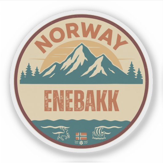 Enebakk, Norge Norway シール (正面)