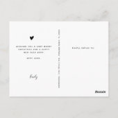 Enegant 3フォトモダンコラージクリスマス ポストカード (裏面)