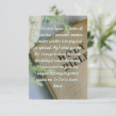 Enemiesフラットグリーティングカードからの保護祈りの言葉 カード (スタンド正面)