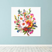 Energetic Bloom Wall Décor Sacred Geometry Art キャンバスプリント (インサイチュ (ウッドフロア))