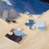 Energetic Blue Heeler Dog Winter Creek Christmas ジグソーパズル (側面)