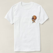 Energetic Cartoon Lion Rocker Singing Loudly Tシャツ (デザイン正面)
