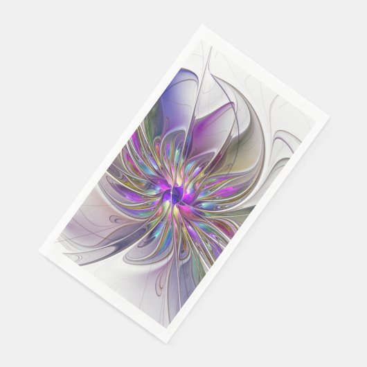 Energetic, Colorful Abstract Fractal Art Flower (コーナー)