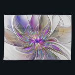 Energetic, Colorful Abstract Fractal Art Flower キッチンタオル<br><div class="desc">A multicolored powerful fantasy flower,
unique floral fractal art.
Design for your kitchen towel and more.</div>