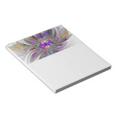 Energetic, Colorful Abstract Fractal Art Flower ノートパッド (アングル)