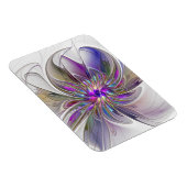 Energetic, Colorful Abstract Fractal Art Flower マグネット (右側)