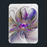 Energetic, Colorful Abstract Fractal Art Flower マグネット<br><div class="desc">A multicolored powerful fantasy flower,
unique floral fractal art.
Design for your magnet and more.</div>