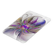 Energetic, Colorful Abstract Fractal Art Flower マグネット (左側)
