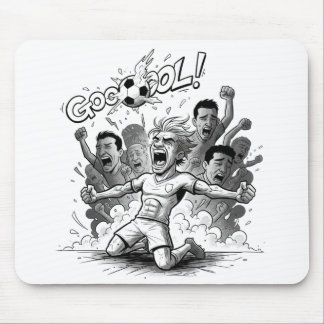Energetic Football Goal Celebration Mouse Pad マウスパッド