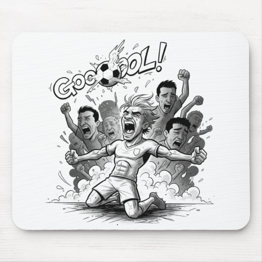 Energetic Football Goal Celebration Mouse Pad マウスパッド (正面)