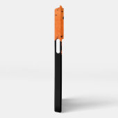 Energetic Fusion: The Orange and Black Design iPhoneケース (右側面)
