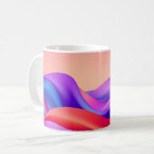 Energetic Gradient Waves Mug-Colorful Abstract Mug コーヒーマグカップ (正面左)
