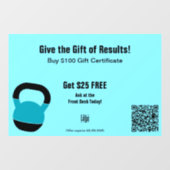 Energetic Gym All Year Gift Certificate Promotion ウィンドウサイン (シート)