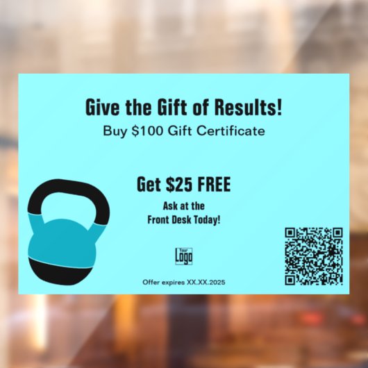 Energetic Gym All Year Gift Certificate Promotion ウィンドウサイン (シート2)