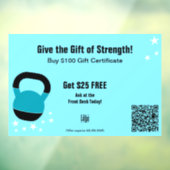 Energetic Gym Christmas Gift Certificate Promotion ウィンドウサイン (シート3)
