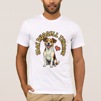 Energetic Jack Russell Terrier Portrait T-Shirt Tシャツ