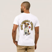 Energetic Jack Russell Terrier Portrait T-Shirt Tシャツ (裏面フル)