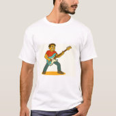 Energetic man playing bass tシャツ (正面)