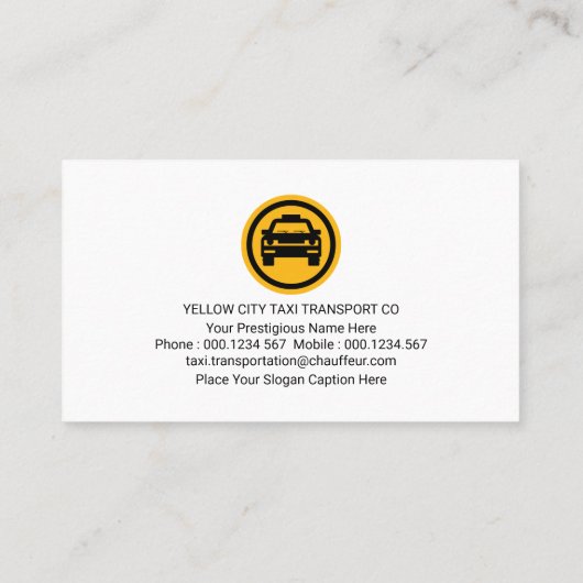 Energetic Transport Routes Taxi Drive 名刺 (裏面)