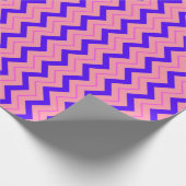 Energetic Zigzag Patterns: Pink and Purple Stripe ラッピングペーパー (角)