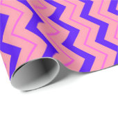 Energetic Zigzag Patterns: Pink and Purple Stripe ラッピングペーパー (ロールコーナー)