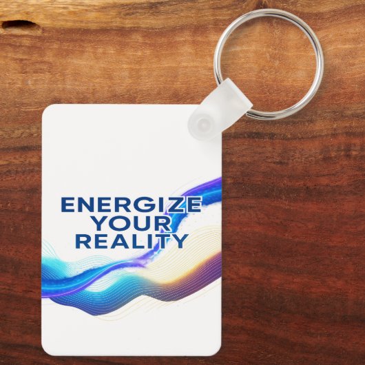 Energize Your Reality | Motivational  Keychain キーホルダー (裏面)