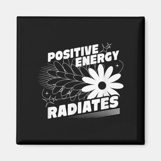 Energy 前向き Radiates 前向き引用文(Inspirati) マグネット (正面)