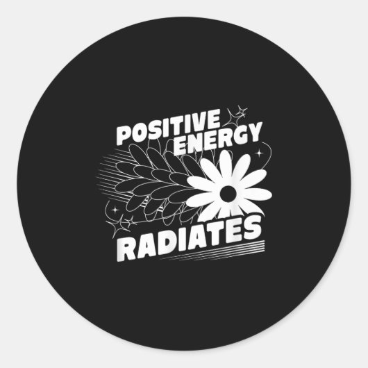 Energy 前向き Radiates 前向き引用文(Inspirati) ラウンドシール (正面)