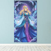 Energy accumulation in anime battle scenes キャンバスプリント (インサイチュ (ウッドフロア))