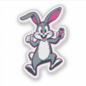 Energy Bunny Sticker – Cute Rabbit Kids Decal シール (正面)