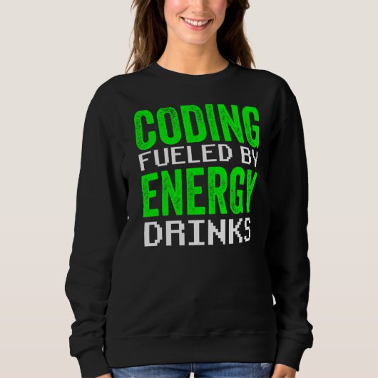 Energy Drinksで推進されたコーディングCode Programmer Cod スウェットシャツ (正面)