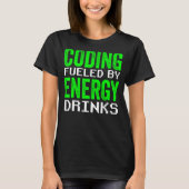 Energy Drinksで推進されたコーディングCode Programmer Cod Tシャツ (正面)