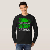 Energy Drinksで推進されたコーディングCode Programmer Cod Tシャツ (正面フル)