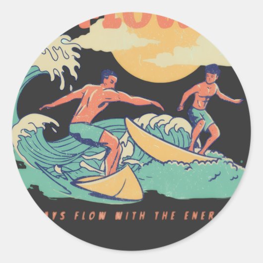 Energy Flow Lessons Learn Sticker ラウンドシール (正面)