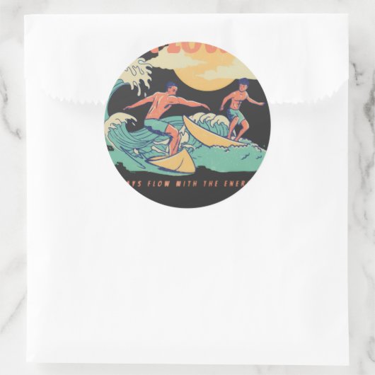 Energy Flow Lessons Learn Sticker ラウンドシール (バッグ)