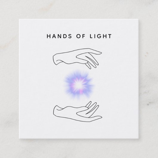 *~* Energy Hands Ball + Lights霊気修復 スクエア名刺 (正面)