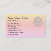 *~* Energy Healerマッサージ霊気瞑想ヨガ 名刺 (裏面)