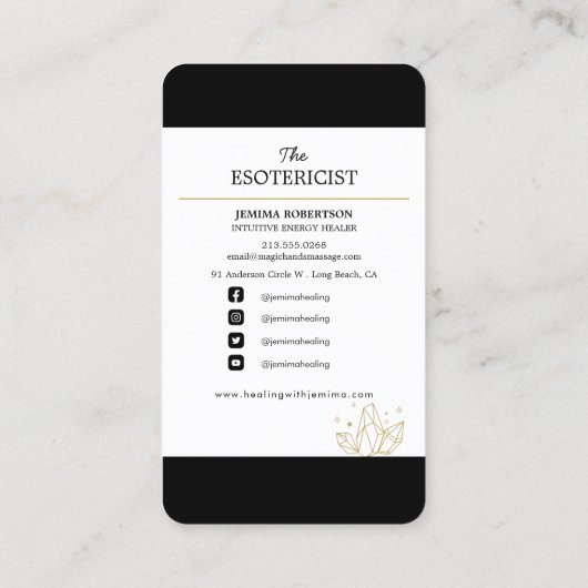 Energy Healer/直感的/霊気/タロット/難解   名刺 (裏面)
