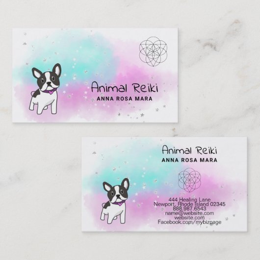 *~* Energy Healing Animal Communicator霊気 名刺 (正面/裏面)