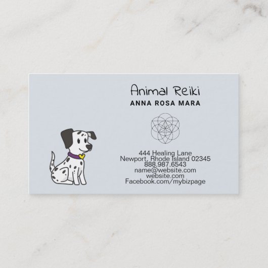 *~* Energy Healing Animal Communicator霊気 名刺 (裏面)