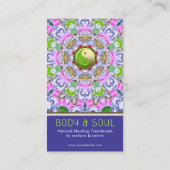 Energy Healing Holistic Indigo Green Gold Sparkle 名刺 (裏面)