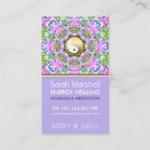 Energy Healing Holistic Lilac Gold Sparkle 名刺 (正面)