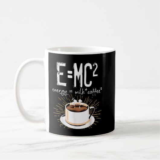 Energy Milk Coffee Funny Chemistry Science Themed  コーヒーマグカップ (左)