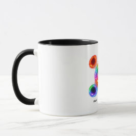 Energy Ring Coffee Mug – Abstract Color Circle Des マグカップ